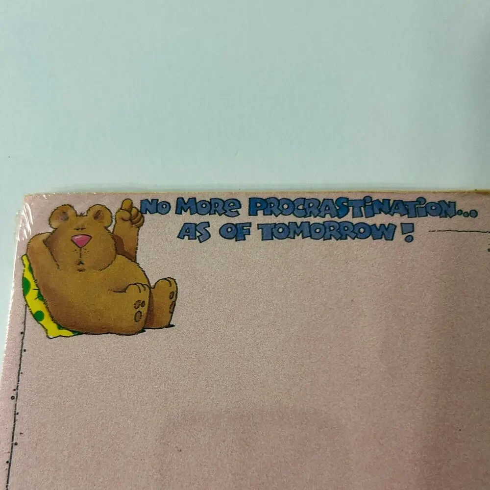 Vintage 80s Stationery Lot of 9 Hallmark Shoebox Sticky Notes Maxine Notepad